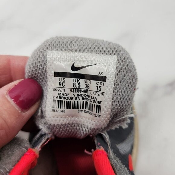 Nike Revolution 4 Grey Pink Mesh Hook and Loop Sneakers Toddler Shoes 9C - Picture 9 of 9